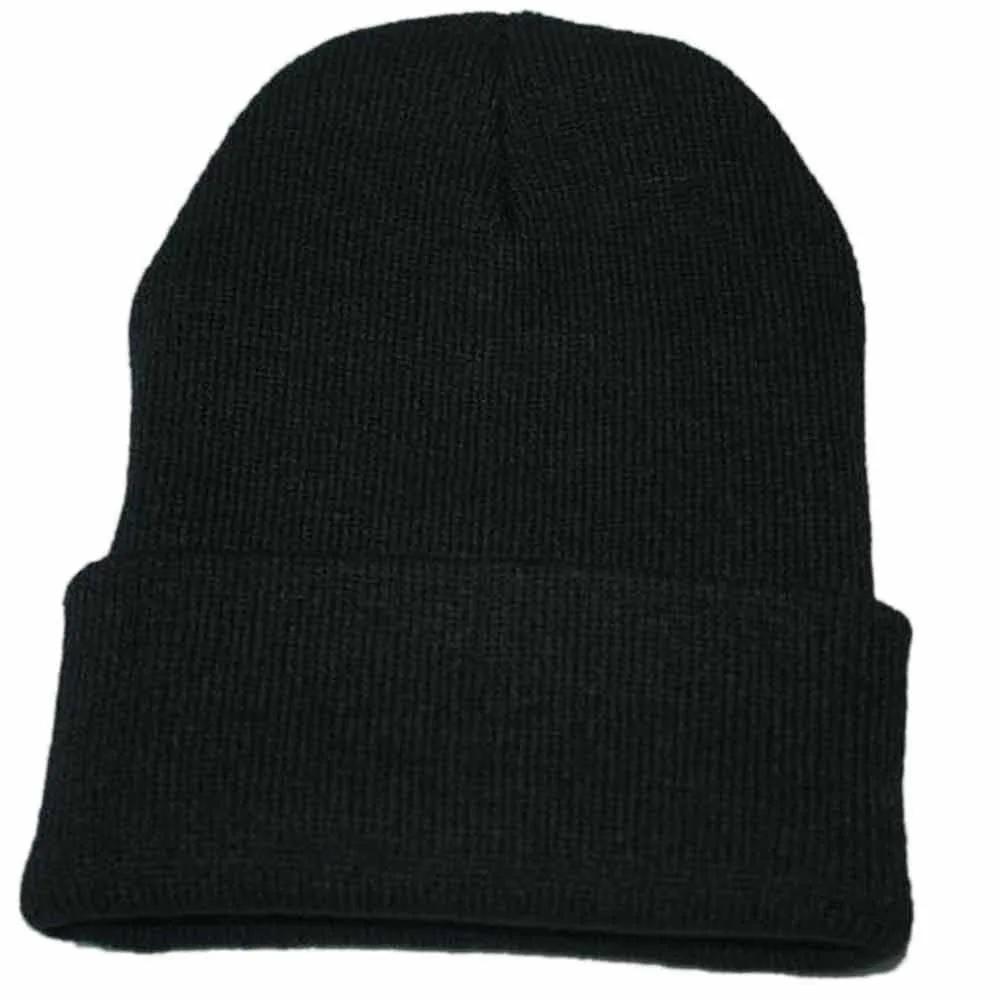 Зимняя вязаная Лыжная Кепка с черепом для взрослых, повседневная шапка в стиле хип-хоп для женщин и мужчин, одноцветная шапка унисекс, сохраняющая тепло, эластичные шапки, женская шапка
