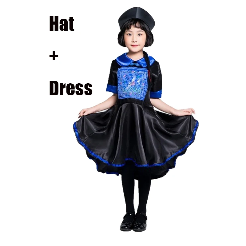 Hat And Dress Одежда для Хэллоуина, платье зомби династии Цин, Costplay, женское платье зомби для девочек, платье для сцены, платье для Хэллоуина для женщин, VDB1060 - Цвет: Hat And Dress