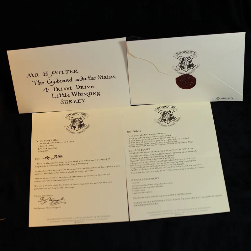 Potters The Marauder's Card Студенческая коллекция Harried Hogwart Acceptance письмо волшебник школьный билет Дары смерти ожерелье