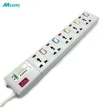 

Power Strip Surge Protector 5 Way AC Universal Outlets Electric Plug Extension Socket Individual Switch 2500W 10A 3m/9.8ft Cord