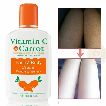 

100g Vitamin C Carrot Bleaching Face Body Cream Skin Whitening Moisturizing Body Lotion Skin Lightening Cream Anti-Dry 2019 New