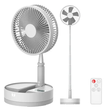 

P10 Portable Timer Remote Control Fan Telescopic Floor Desktop Office Fan ABS 6.5-23 Hours Working For Time Outdoorshome Office