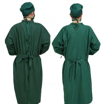 

Long Surgical Surgeon Gown Medical Clothing Reinforced Protective Gown With Sterile Wraparound Reusable Wrap Around Gowns