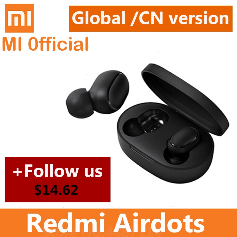  Xiaomi Redmi AirDots глобальная версия настоящая Беспроводная bluetooth гарнитура TWS 5,0 наушники DSP с микрофоном оригинальный Redmi AirDots 