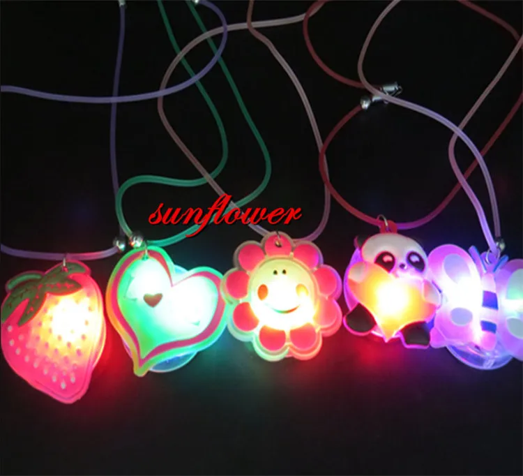 cartoon necklace Светящаяся Свадебная вечеринка корона цветок оголовье светодиодный светильник гаджет кольца рождественские неоновые украшения светящиеся серьги светодиодный аксессуары - Цвет: cartoon necklace