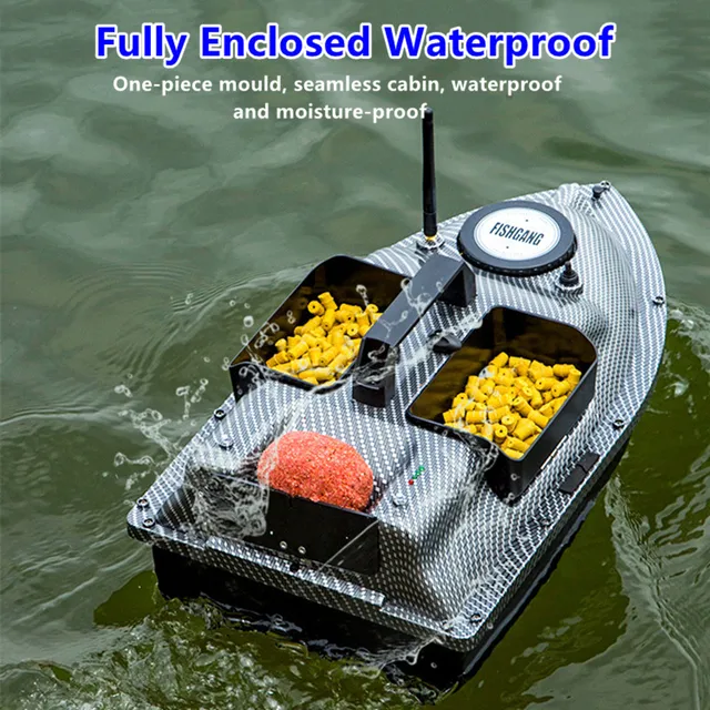 GPS Fixed-point Nesting Sonar Fish RC Bait Boat 500M 2KG Load LCD Screen Waterproof Design Auto Correction Yaw RC Fishing Boat 6