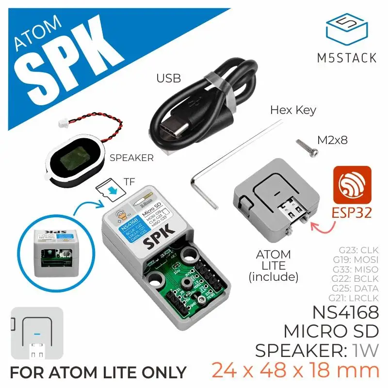 M5Stack  ATOM Ŀ ŰƮ, NS4168