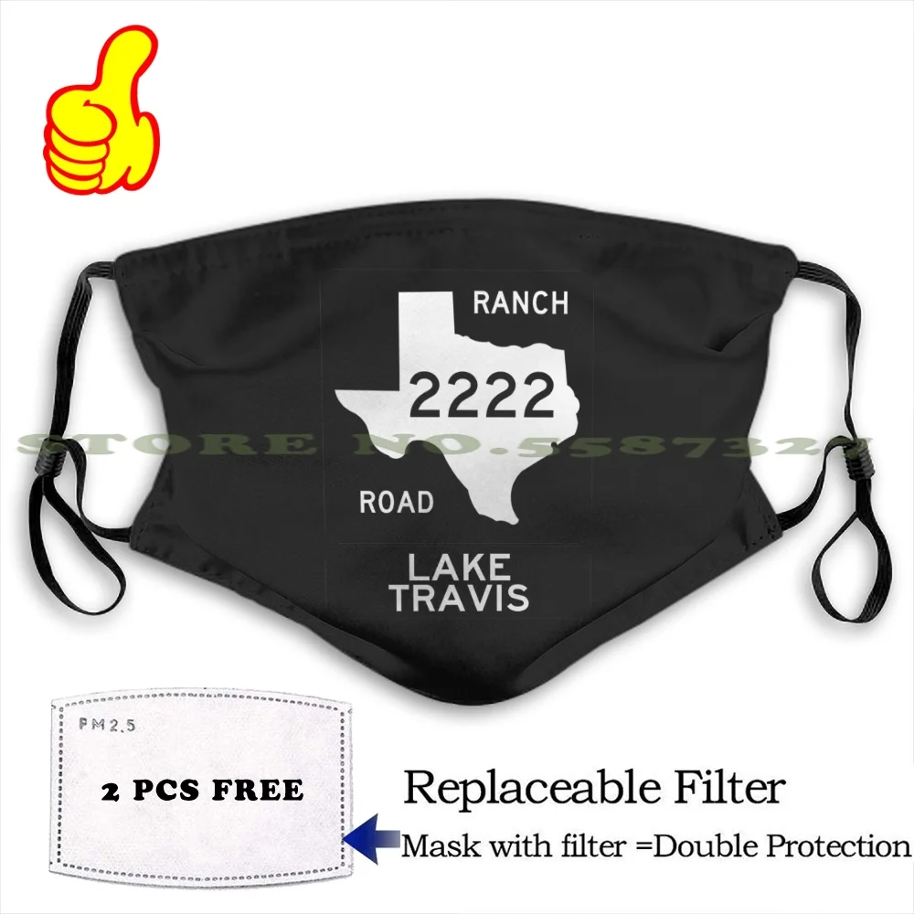 Rm 2222-озеро Трэвиса Diy взрослые дети маска для лица Остин техасское озеро холм