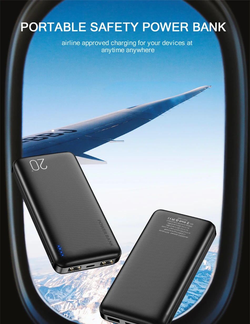 10000/20000 мАч Внешний аккумулятор для Xiaomi Mi 9 8 универсальный внешний аккумулятор зарядное устройство с двумя портами Usb внешний аккумулятор повербанк