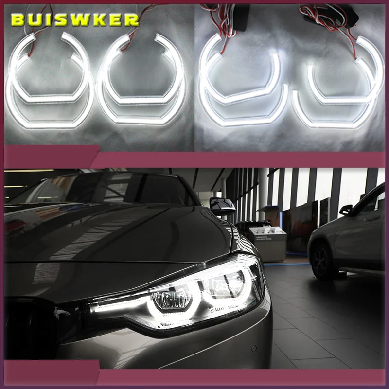 

Excellent Ultra bright DTM Style led Angel Eyes halo rings For BMW E46 M3 Coupe Convertible 1999-2006 xenon headlight