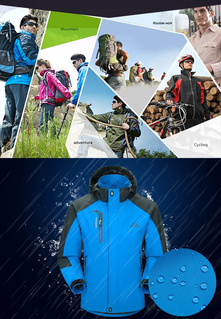 Весна осень ветровка кемпинг мужская спортивная куртка водонепроницаемый ветрозащитный открытый для альпинизма, трекинга куртка пальто для рыбалки