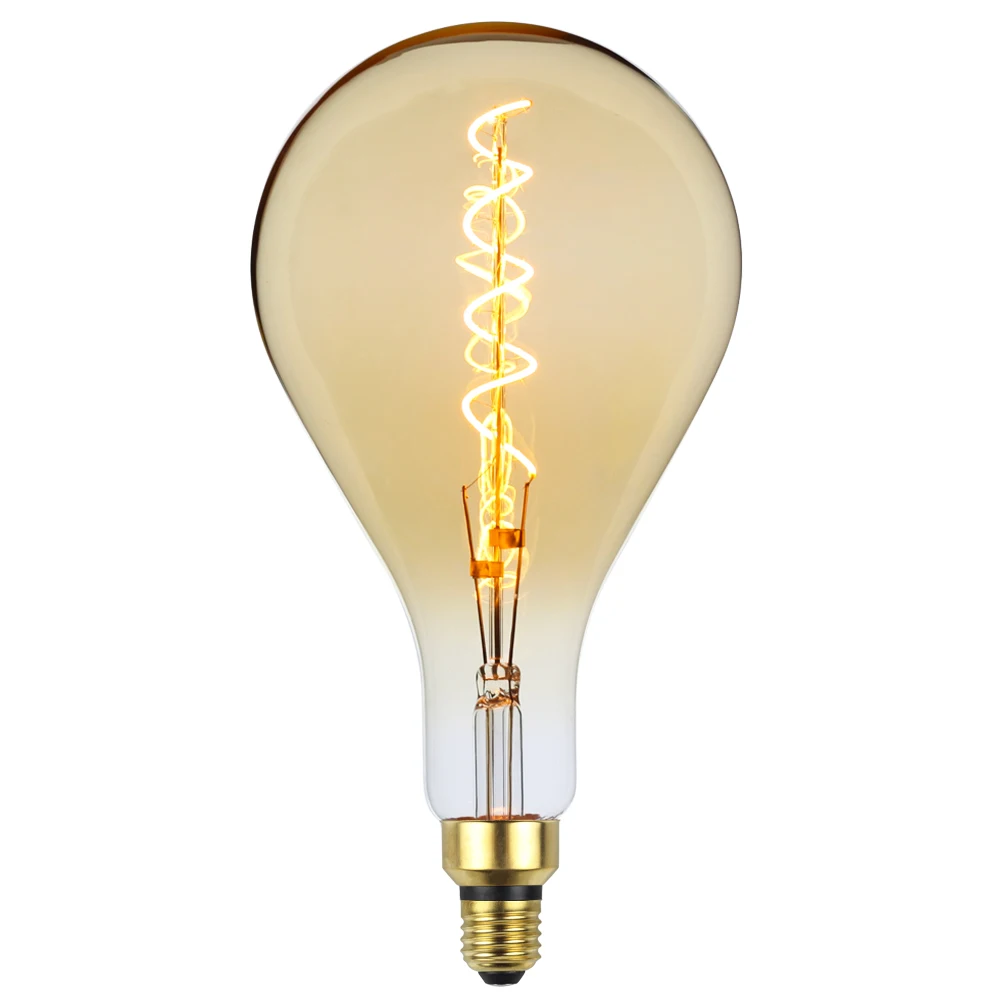TIANFAN Edison ЛАМПЫ A160/PS52 гигантская Светодиодная лампа винтажная спиральная нить 4 Вт диммируемая декоративная лампа накаливания