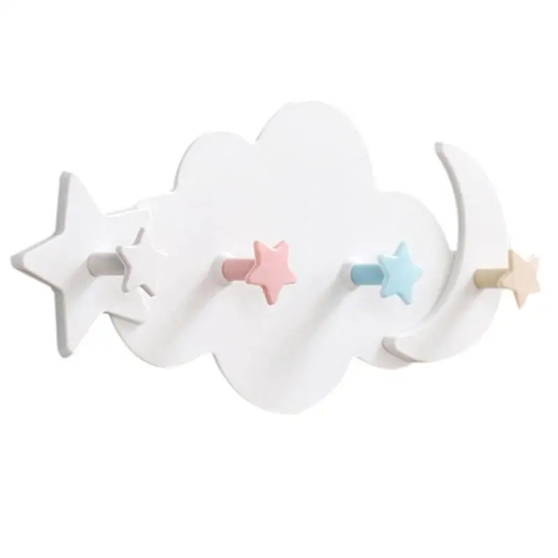 Практичные декорационные крючки ABS Moon Star Cloud shape самоклеющиеся настенные крючки кухонная вешалка для одежды сумка шляпа ключ