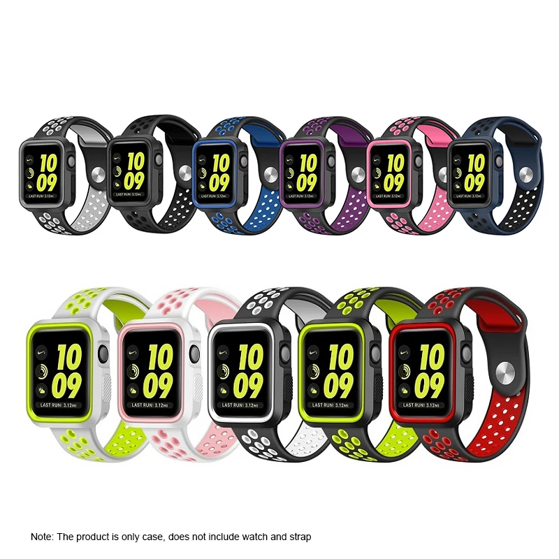Для чехол для часов Apple Watch Series 4 44 мм 40 мм чехол для наручных часов iWatch 1/2/3 38 мм 42 мм часы аксессуары мягкий силиконовый защитный чехол