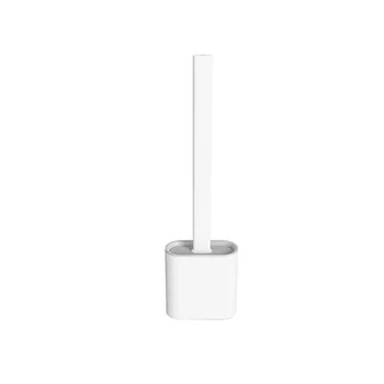 

Nordic simplicity Standing Slim Compact Plastic Toilet Bowl Brush and Holder with Lid Cover for Bathroom Storage Freeship