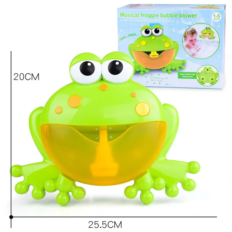 bath toys Bubble Machine Big Frogs Automatic Bubble Maker Blower Music Bath Toy for Baby zabawki dla niemowlaka juguetes  #3S27 (11)