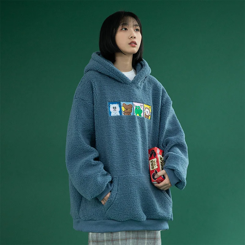 Новинка осенне-зимнее плотное теплое пальто кашемировая Женская толстовка с