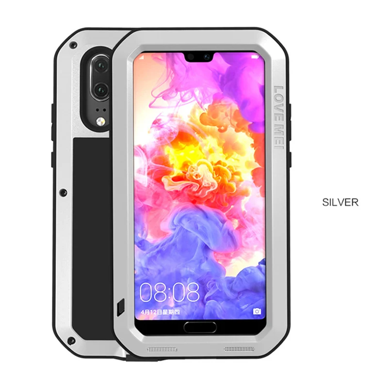 Silver Металлический бронированный чехол для huawei P20 Lite Pro, ударопрочный Прочный 360, чехол для всего тела для huawei P20Lite P20Pro, чехол - Цвет: Silver