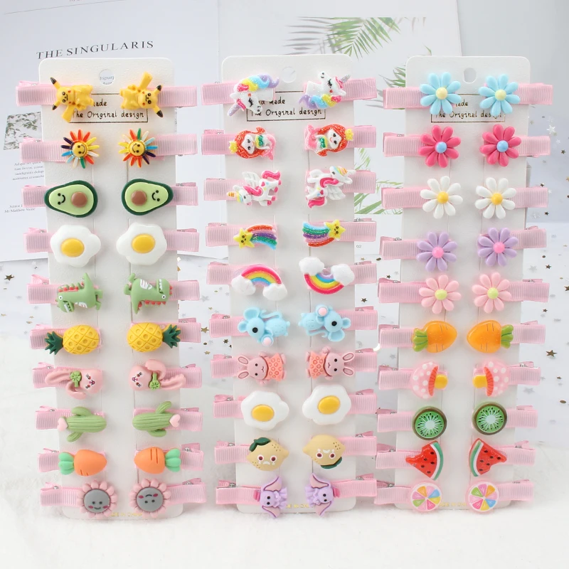 crocodile hair clips Mini Cute Candy Color Small Hair Clips Flower Doudou Plastic Hairpins Girls Ponytail Fashion Simple Hair Accessories Headwear ladies head wraps