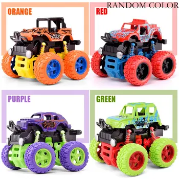 

New Inertial off-Road Vehicle Four-Wheel-Drive Plastic Children Toy Car Pull Back Stunt Car Birthday/Christmas Gift for kids