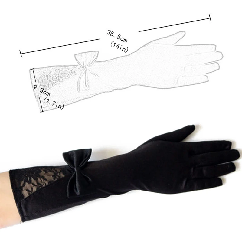 1 пара атласные женские перчатки с закрытыми пальцами|Мужские перчатки| |