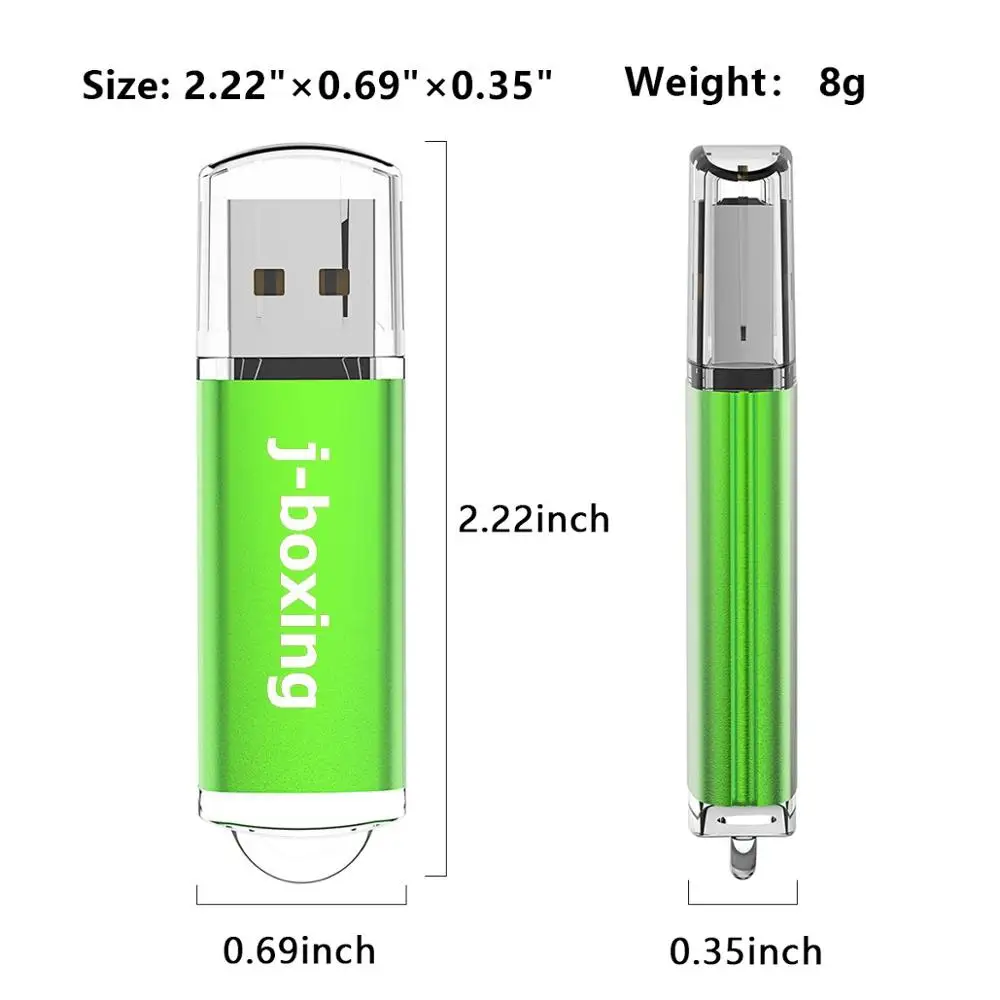 J-бокс, 100 шт., USB флеш-накопитель, 64 Мб-512 Мб, флеш-накопители, прямоугольная карта памяти для ПК, ноутбука, планшета, Macbook, 1 Гб-32 Гб, полная емкость