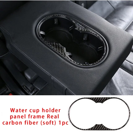 Water cup holder Для Volkswagen touareg 2011- углеродное волокно держатель стакана воды панель рамка литья отделка 1 шт - Цвет: Water cup holder