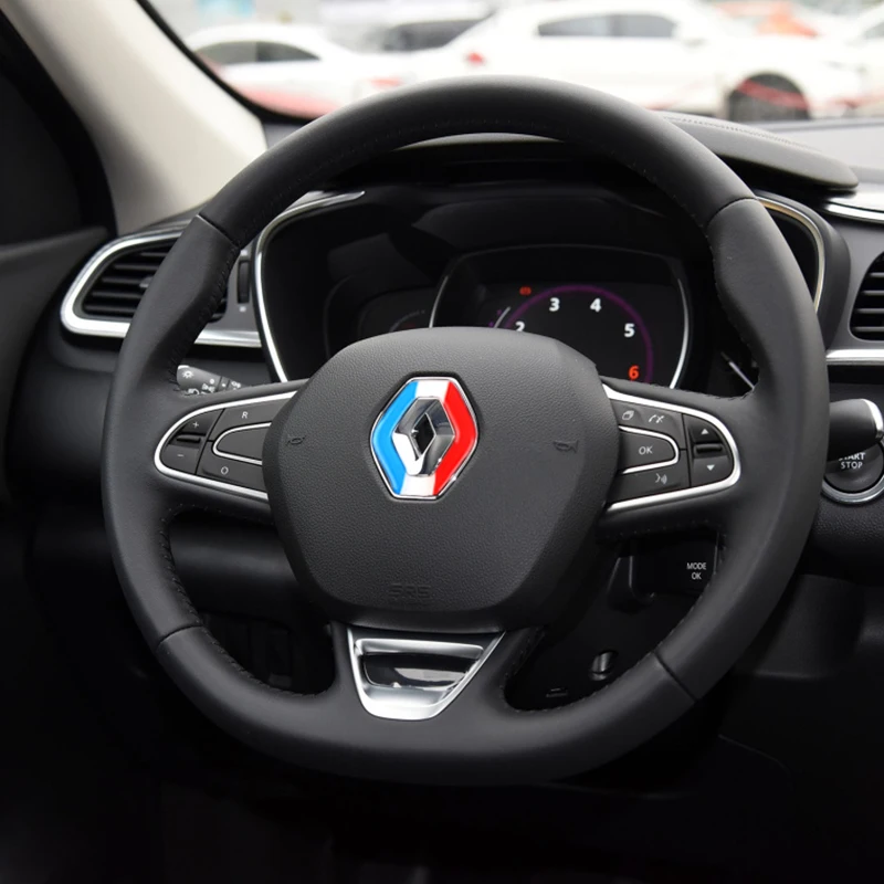 Автомобильная оплетка рулевого колеса украшение-эмблема, наклейка, авто Стайлинг для Renault koleos kadjar
