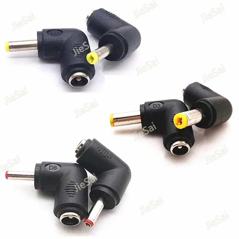 5pcs 90 degree power adapter dc plug connector 5 5x2 1mm famale convert