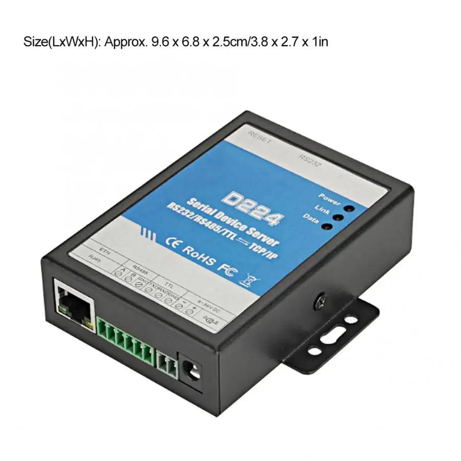 Порт последовательного сервера D224 RS485/232/ttl к TCP/IP Ethernet конвертерное устройство