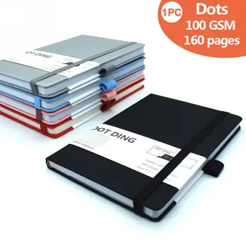 

160 Pages Journal 100 GSM Diary School Office Dotted Notebook Travel Stationery Planner A5 Size Leather Softcover Gift Handmade