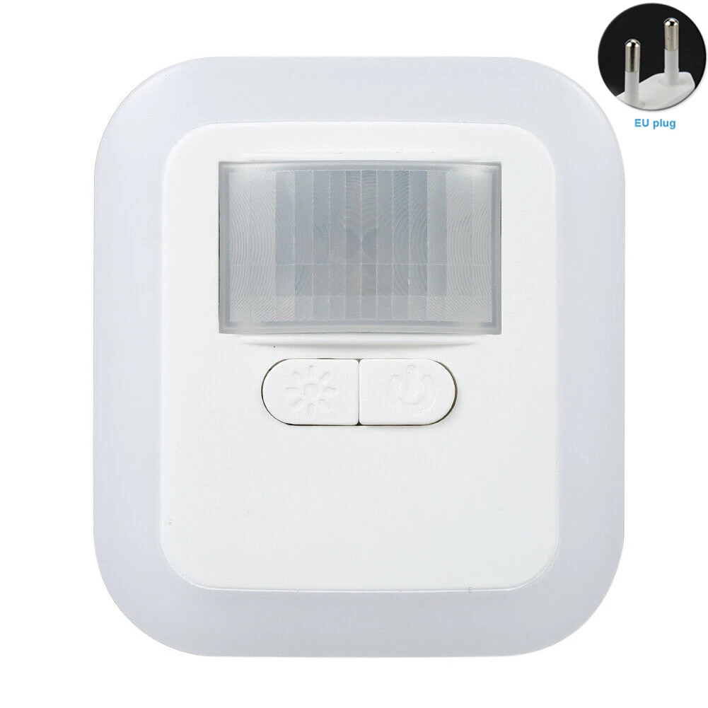 Motion Sensor Adjustable Led Smart Night Lamp Sleeping Plug In Hallway Wall Bedroom Bright Photosensitive Home Aisle Light