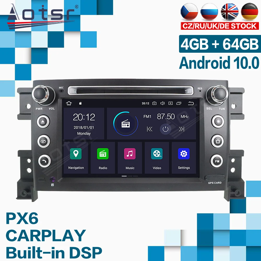 

AOTSR 7" Audio Radio Recorder GPS Navigation For Suzuki Grand Vitara 2005 - 2012 Andriod 10.0 Car Stereo USB Audio Video Player