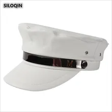 SILOQIN тренд качество ПУ кожа армейские кепки для мужчин женщин осень зима модные бренды плоская кепка Snapback шляпы для пар Gorras