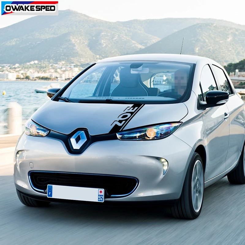 For Renault-ZOE Electricity Star Wars Graphic Car Hood Bonnet Sticker Racing Sport Stripes Auto Engone Cover Vinyl Decals (1)