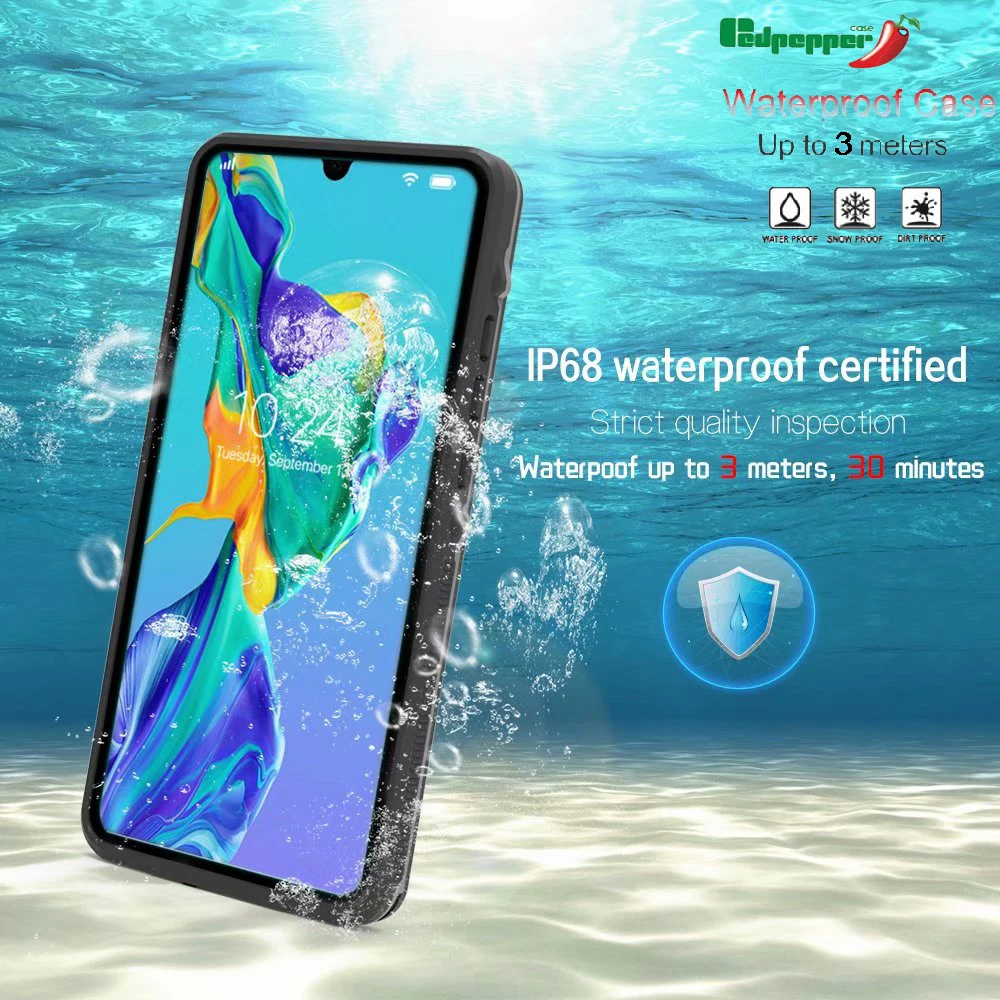 Ip68 Водонепроницаемые 360 ° Полные Защитные чехлы для телефонов для huawei P30 P30 Pro Дайвинг Плавание aquatics Спорт на открытом воздухе ударопрочный чехол