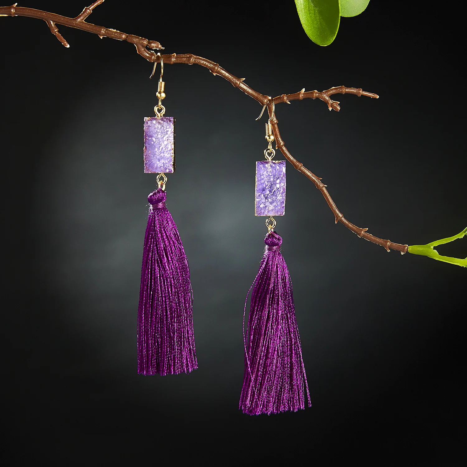 D4 Belleper New Design Tassel Earring Sets Women Geometric Bohemian Gold Flower Long Tassel Earring Set Fashion Wedding Jewelry - Окраска металла: D4