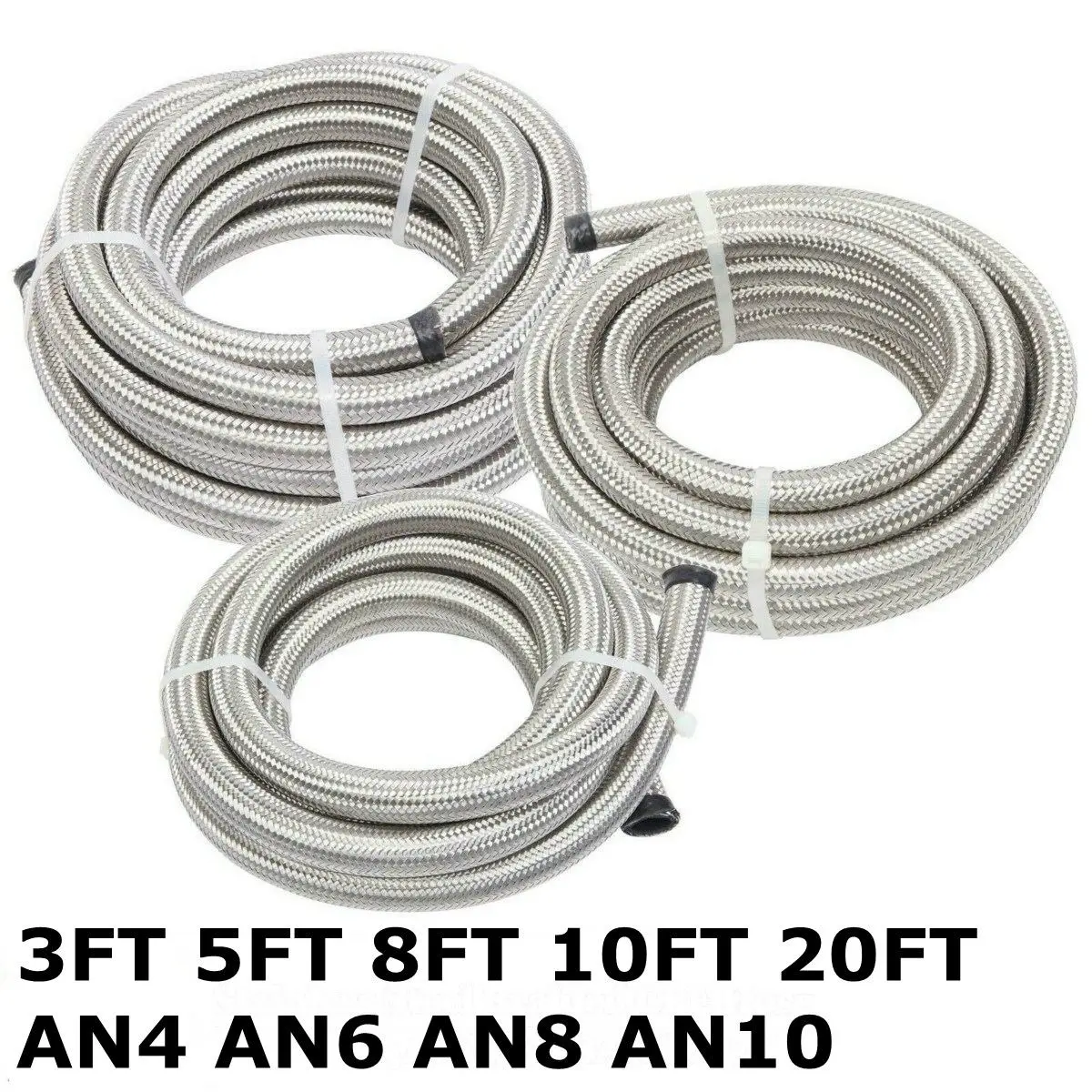 3 фута 5 футов 8 10 20 AN4 AN6 AN8 AN10 топливный шланг масляный газовый охлаждающий
