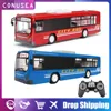 Big Rc Bus Remote Control Car 6 Channel 2.4G Radio Control City Bus Open Door Led Realistic Sound Function Toys for Kids Boys 1