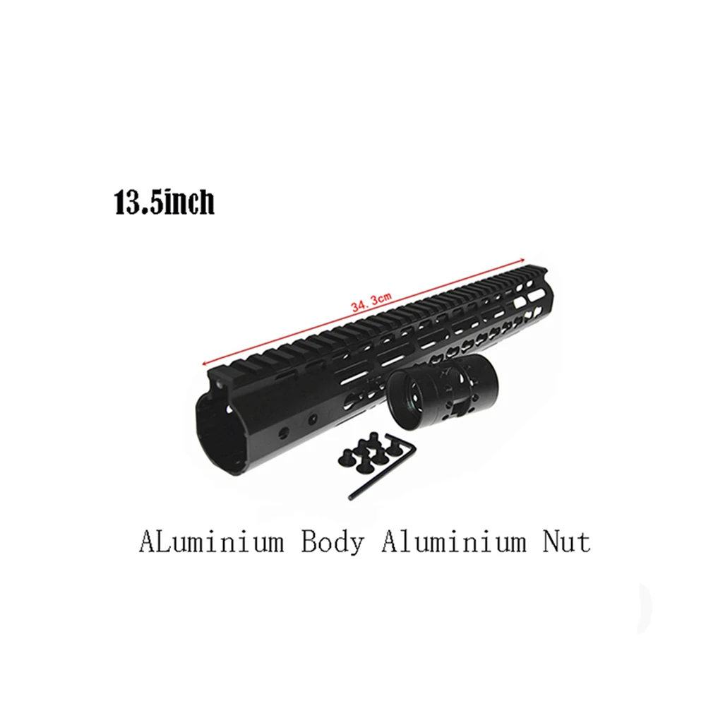 13.5inch Тактический AR-15 " 9" 1" 12" 13," 15" поплавок Keymod Handguard Пикатинни для винтовки прицел Крепление подходит M4 M16 AEG - Цвет: 13.5inch