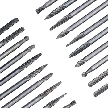 

Point Burr Grinder Shank Length 40mm Tools 20Pcs Tungsten Steel Rotary
