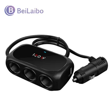 

Car Cigarette Lighter Socket 2 USB One For Three Charger LED Auto 12V 2.1A Car USB Phone Charger Car Accessories