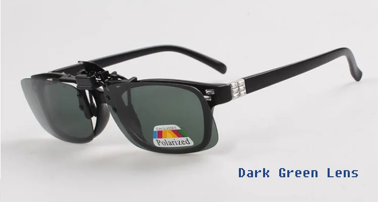 Medium Высококачественные поляризованные солнцезащитные очки es Clip on Dark Vision Lens glass es Flip для ночного вождения стекло черное легкое анти-UVA объектив 030-001 - Цвет линз: Medium