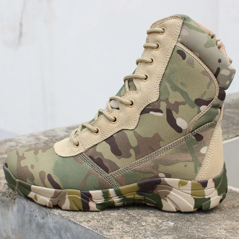 

Combat Boots Python Fingerprints Camouflage Magnum Hight-top Tactical Shoes Combat Boots Men's Army Fans Outdoor Climbing Boots