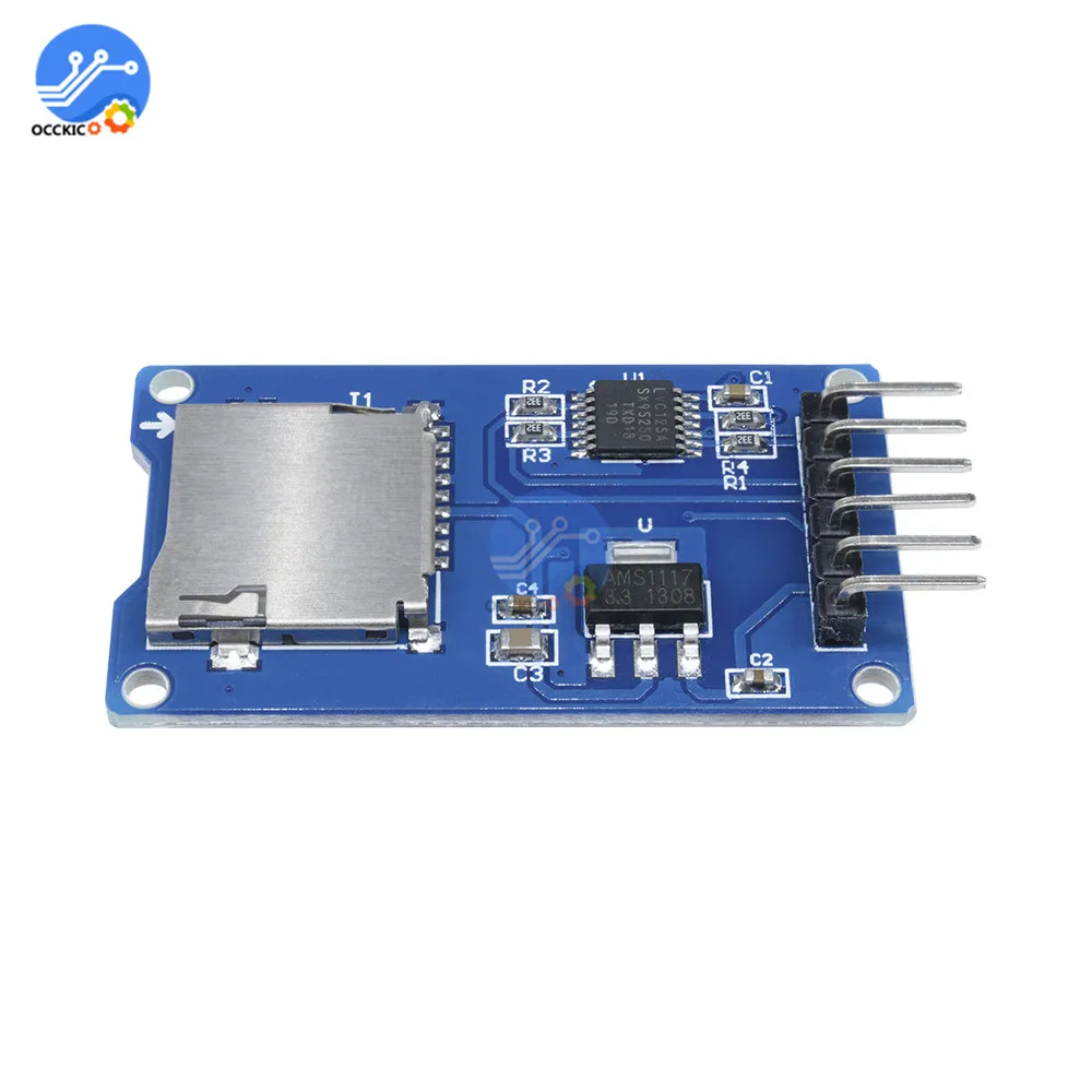 Плата для хранения карт Micro SD V1.0 Mciro TF адаптер защитный модуль памяти SPI Arduino New|spi