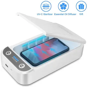 

UV Cell Phone Sanitizer, Portable UV Light Sterilizer, Aromatherapy Disinfector,UV Light Sanitzier for iOS Android Smartphones