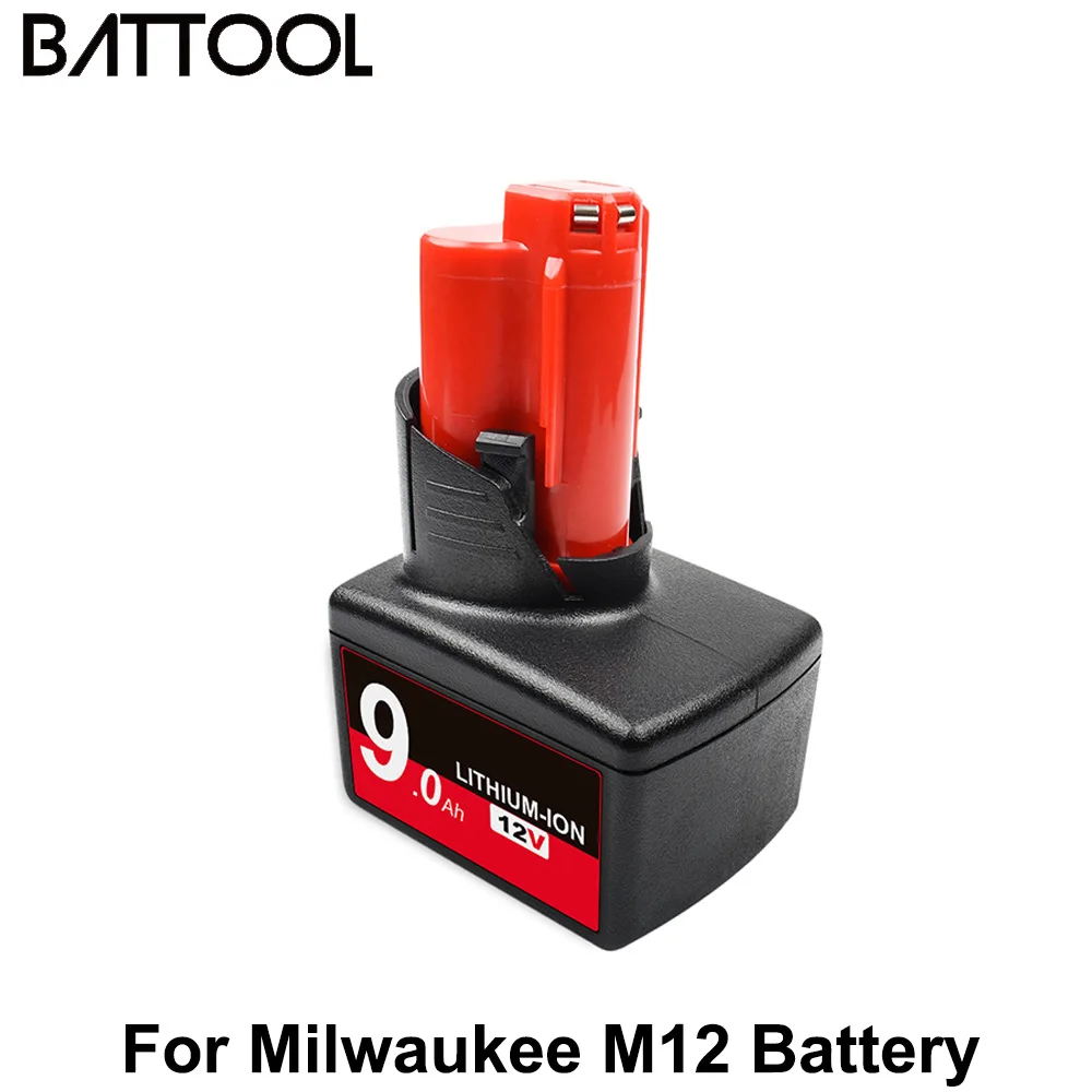 Запасной аккумулятор для электроинструментов Milwaukee M12 12 В 9000 мАч|Перезаряжаемые