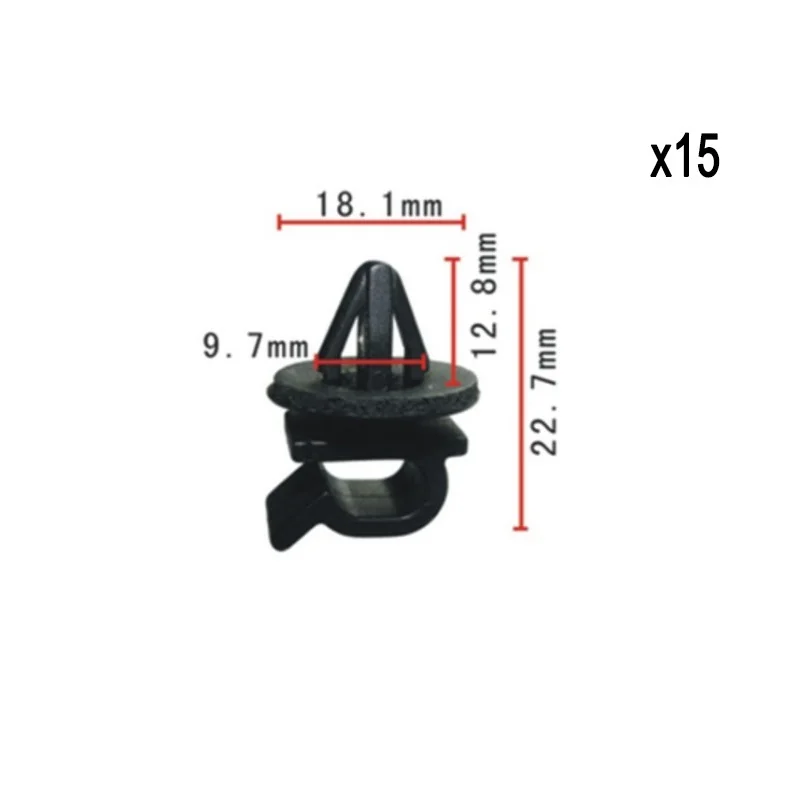 

15 шт., зажим для капота для Honda OEM #91547-SE0-0030, нейлоновый удерживающий стержень 6 мм