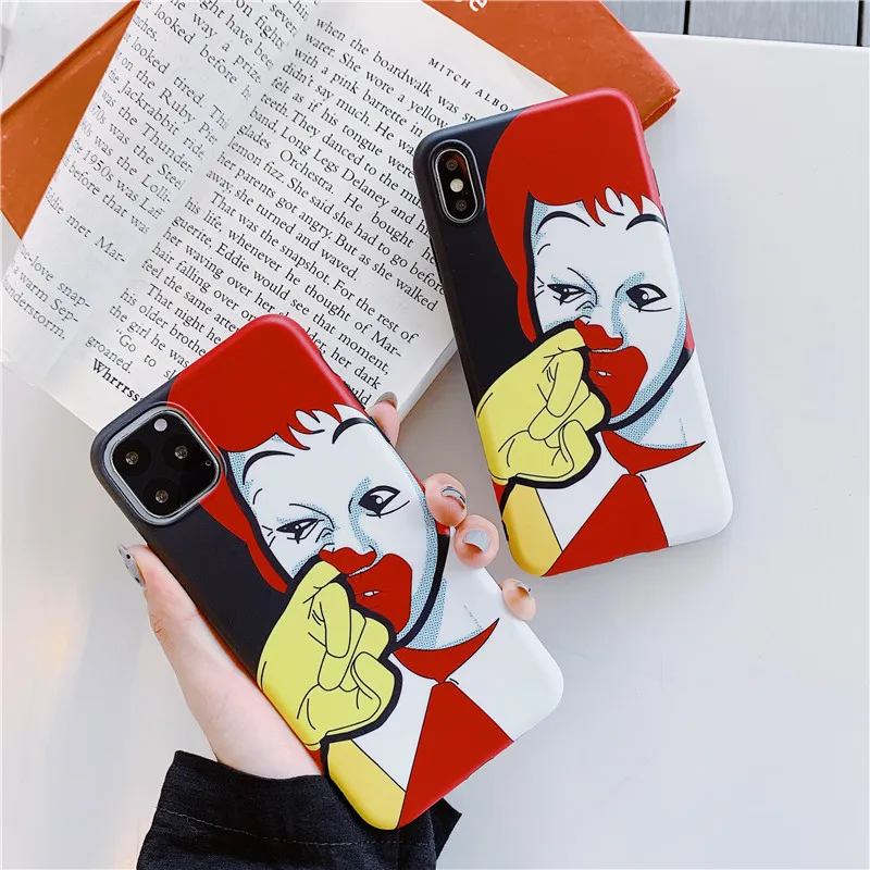 Забавный McDonald чехол с клоуном для iphone 11 Pro Max мультяшное мягкое силиконовое