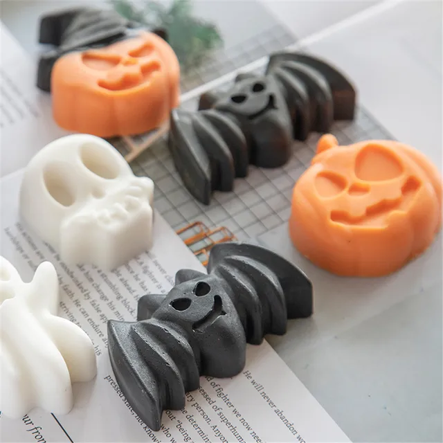 Halloween maquiagem adulto dos desenhos animados assustador engraçado  máscara molde de silicone fantasma festival fondant bolo de chocolate molde  gumpaste molde de gesso